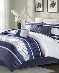 Madison Park Blaire Faux-Silk 7-Pc. Comforter Set