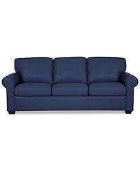 Orid 84" Leather Roll Arm Sofa, Created for Macy's