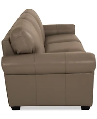 Orid 84" Leather Roll Arm Sofa, Created for Macy's
