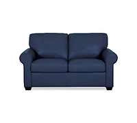 Orid 59" Leather Roll Arm Loveseat, Created for Macy's