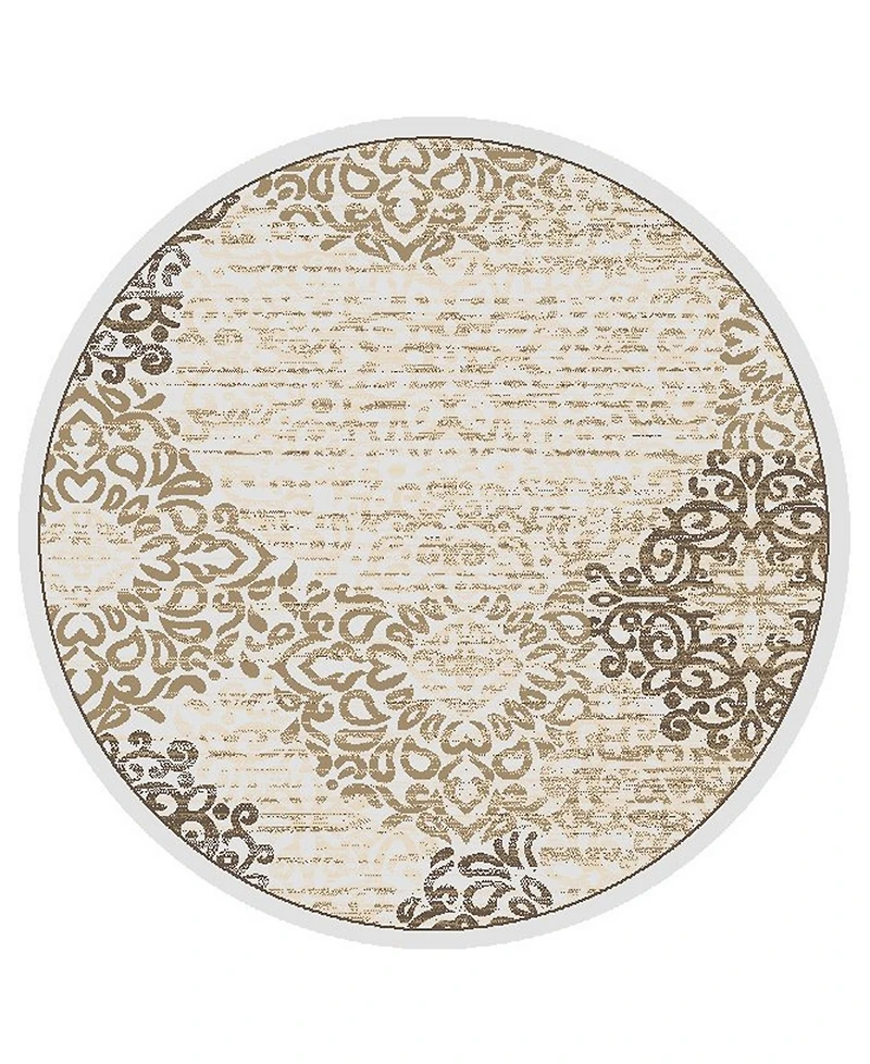 Closeout! Km Home Teramo Intrigue 5'3" Round Area Rug