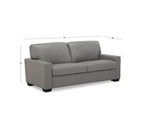 Ennia 75" Leather Apartment Sofa, Created for Macy's