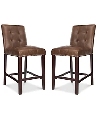 Ora Faux Leather Counter Stool (Set Of 2)