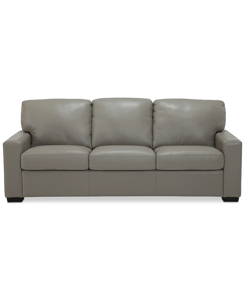 Ennia 82" Leather Sofa, Created for Macy's