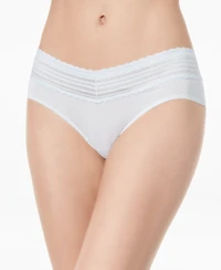 Warners No Pinching, Problems Dig-Free Comfort Waist with Lace Microfiber Hipster 5609J