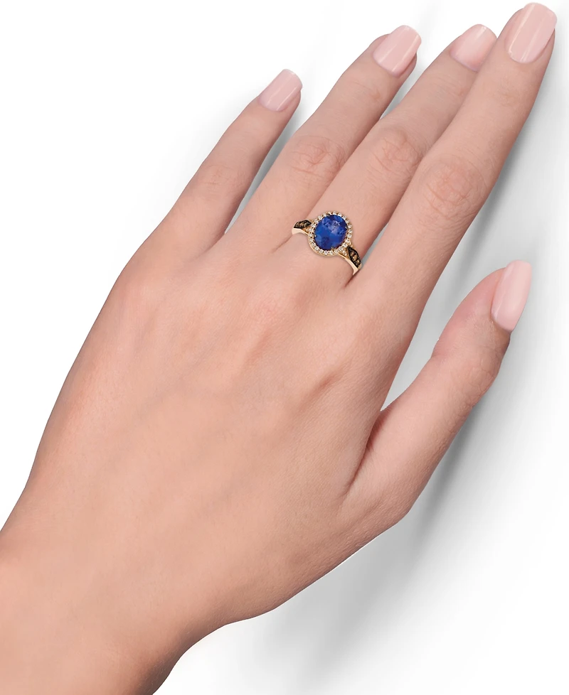 Le Vian Chocolatier Blueberry Tanzanite (2-1/2 ct. t.w.) & Diamond (3/8 ct. t.w.) Ring in 14k Rose Gold