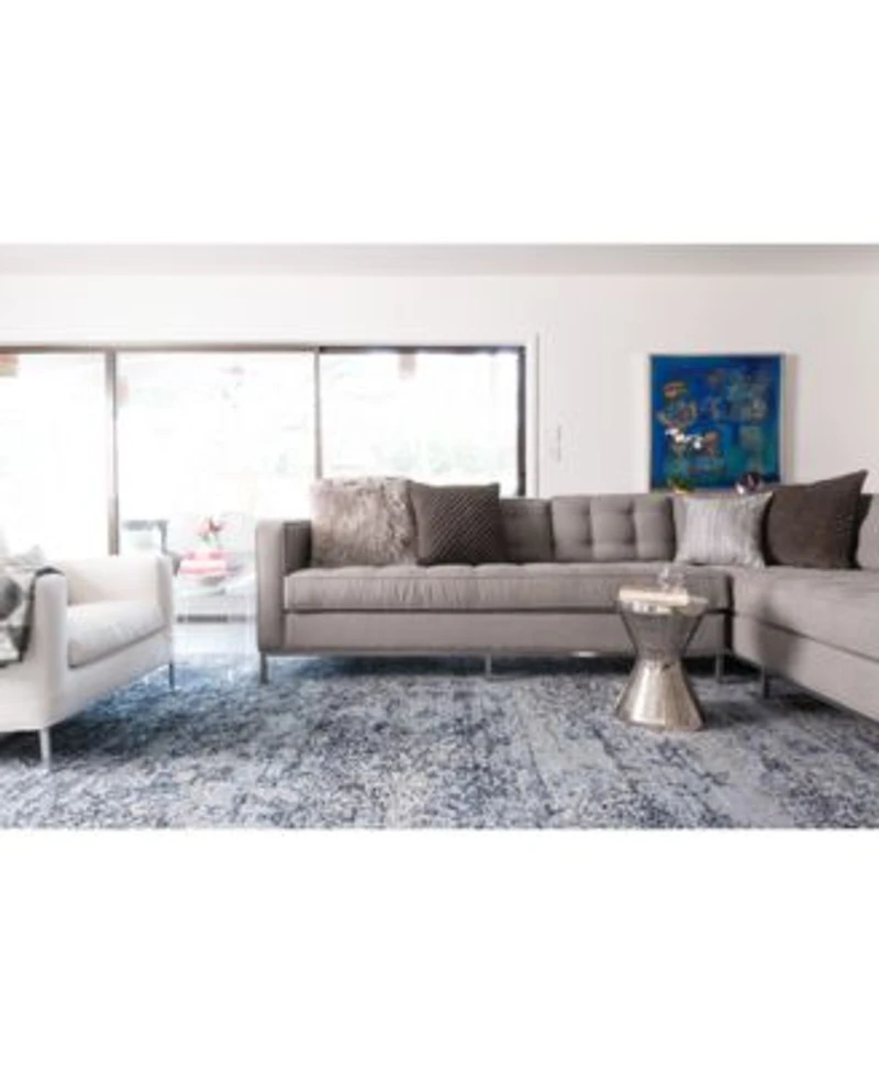 Loloi Fusion Light Blue Grey Area Rug Collection