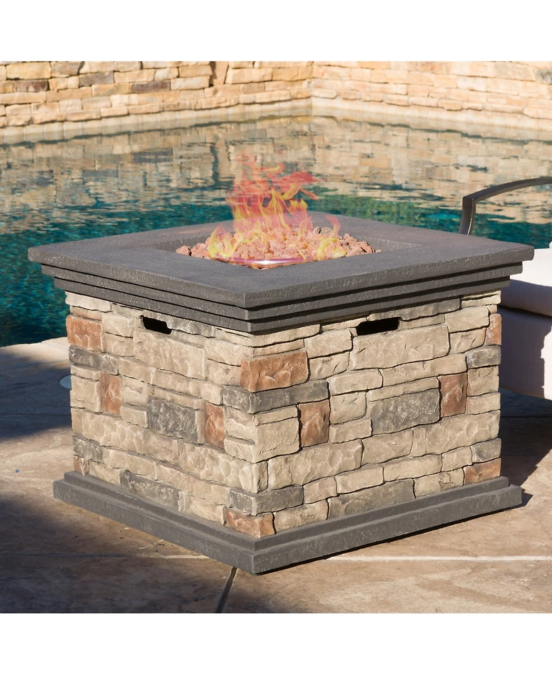 Esten Square Gas Fire Pit
