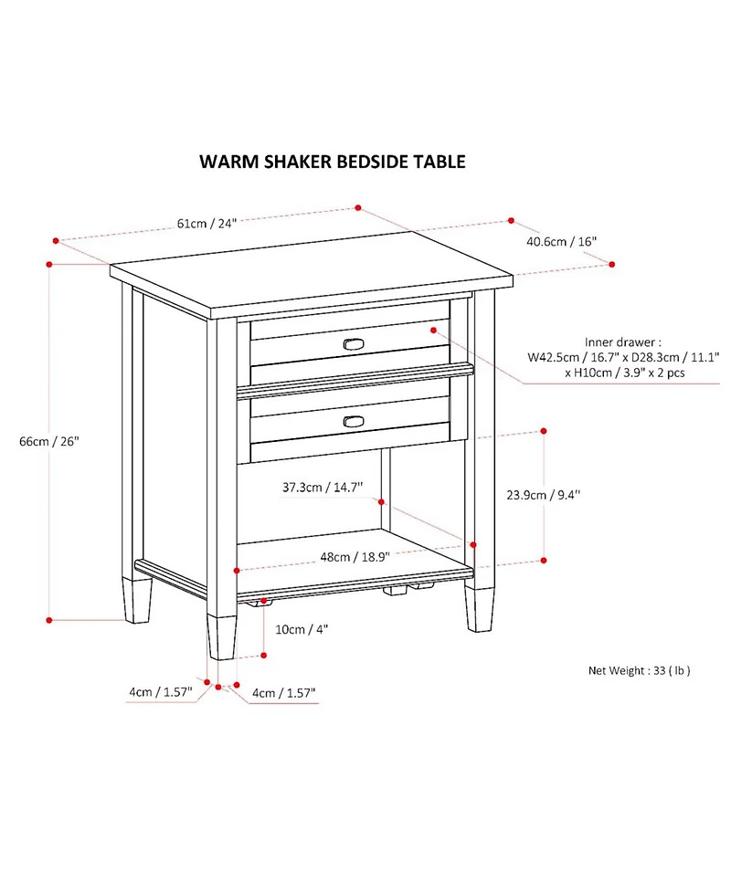 Burbank Bedside Table