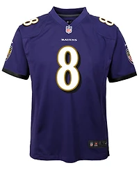 Big Boys and Girls Nike Lamar Jackson Baltimore Ravens Fashion Game Jersey
