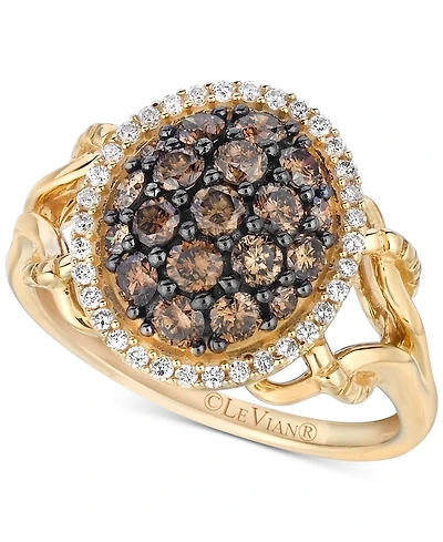 Le Vian Chocolatier Diamond Cluster Ring (1 ct. t.w.) in 14k Gold