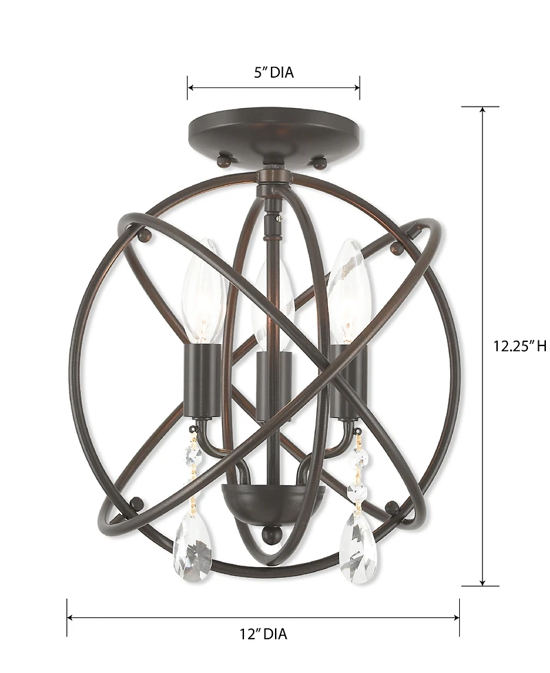 Livex Aria 3 Light 12" Pendant