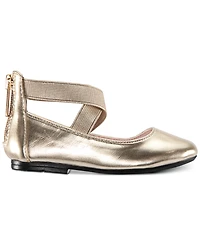 Nina Big Girls Marissa Crisscross Ankle Strap Ballet Flat