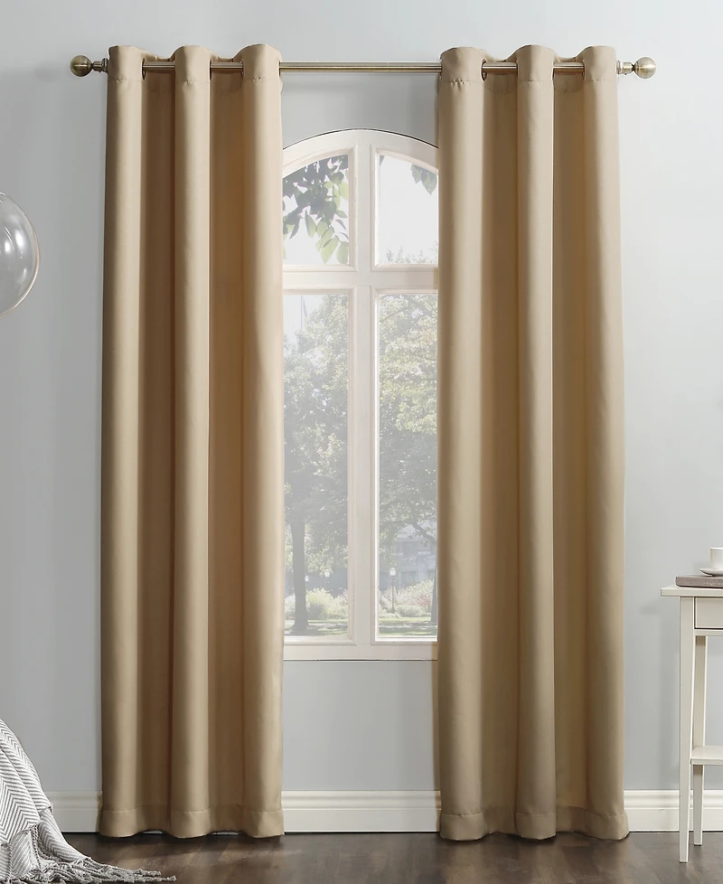 Montego Casual Textured Semi-Sheer Grommet Curtain Panel