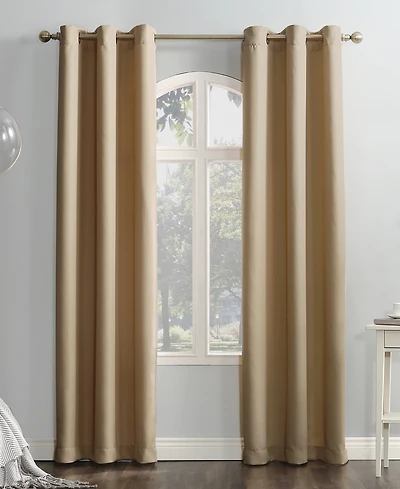 Montego Casual Textured Semi-Sheer Grommet Curtain Panel