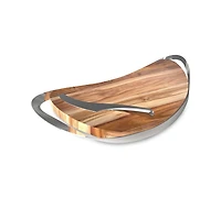 Nambe Pulse Cheese Board with Knife