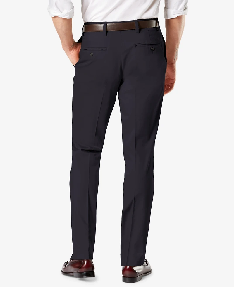 Dockers Men's Signature Lux Cotton Straight Fit Creased Stretch Khaki Pants