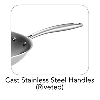 Tramontina Signature Tri-Ply Clad Stainless Steel 12-Inch Large Frying Pan with Helper Handle