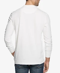 Weatherproof Vintage Men's Long Sleeve Brushed Jersey Henley T-shirt