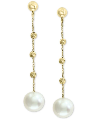 Effy Cultured Freshwater Pearl (8mm) Beaded Drop Earrings in 14k Gold