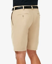 Haggar Men's Cool 18 Pro Classic-Fit Stretch Pleated 9.5" Shorts