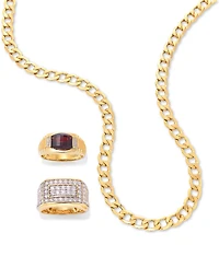 Men's Garnet (4-1/3 ct. t.w.) and Diamond Accent Ring in 10k Gold