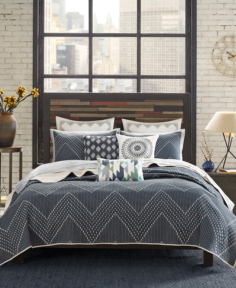 Ink+Ivy Pomona Boho Chevron 3-Pc. Quilt Set, King/California King
