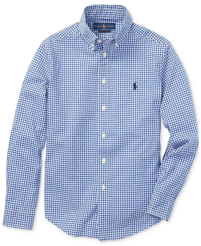Polo Ralph Lauren Big Boys Gingham Cotton Poplin Shirt
