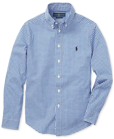 Polo Ralph Lauren Big Boys Gingham Cotton Poplin Shirt