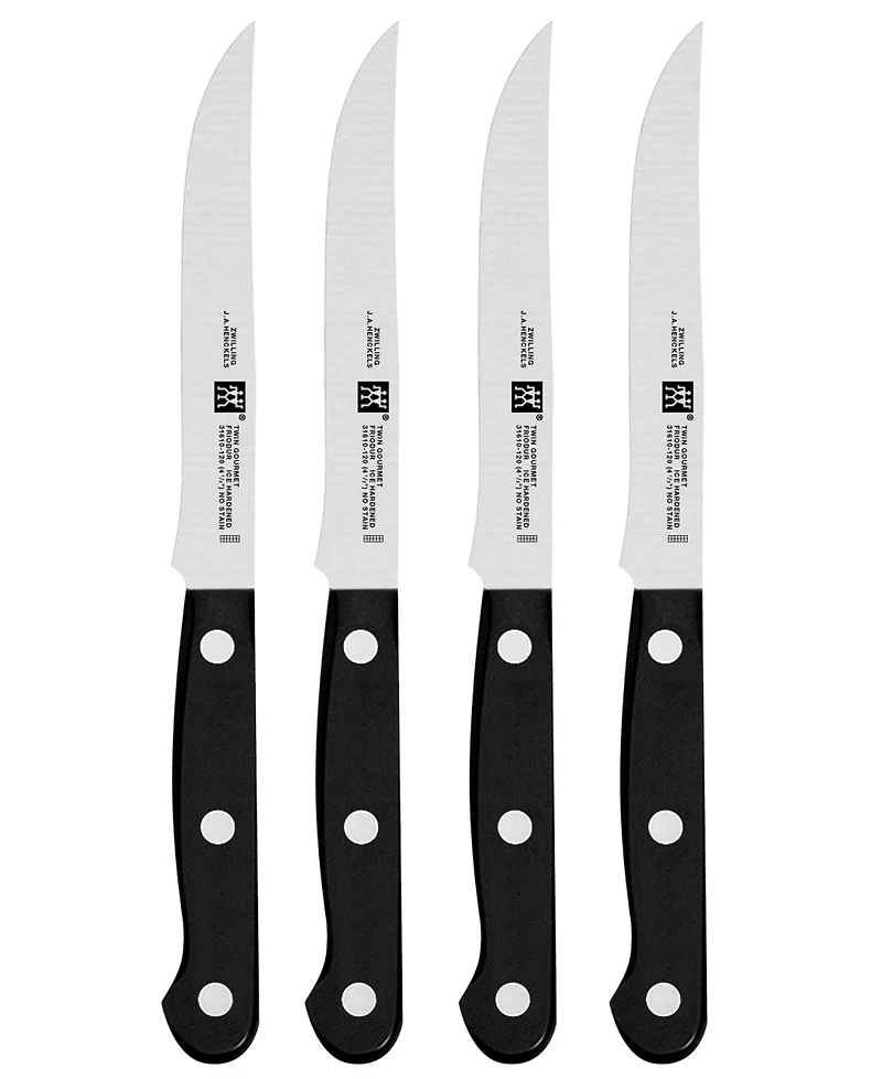 Zwilling Twin Gourmet Steak Knives, Triple Riveted Set of 4