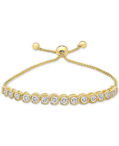 Lab-Grown White Sapphire Bolo Bracelet (3-7/8 ct. t.w.) Sterling Silver