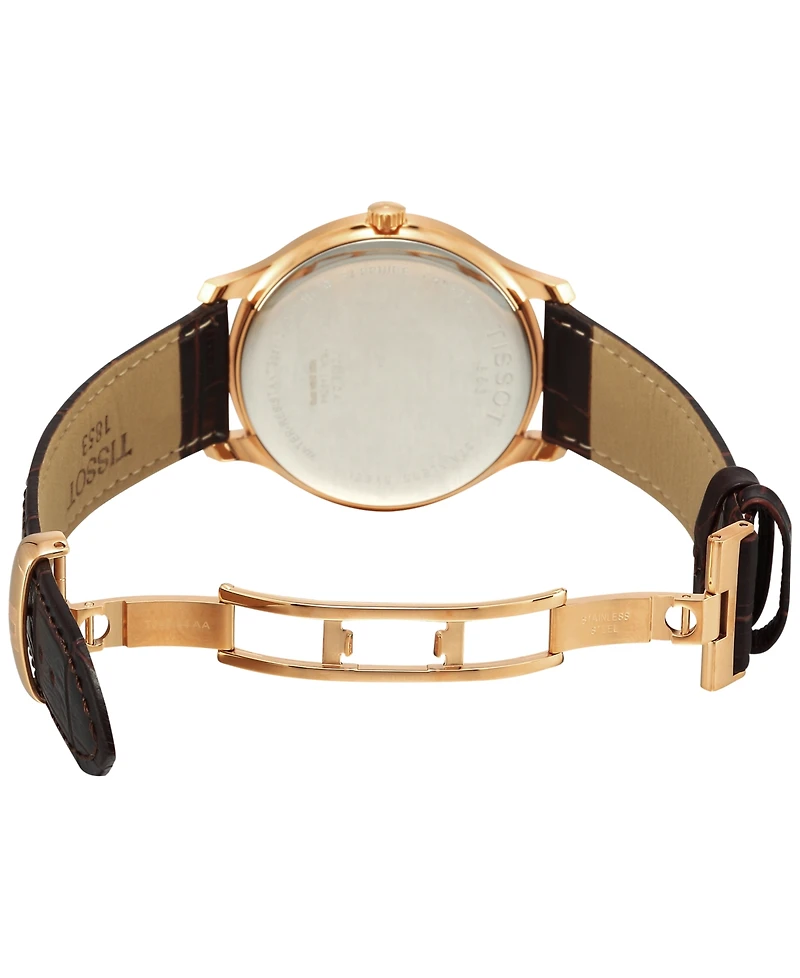 Tissot Men's Swiss Tradition Brown Leather Strap Watch 42mm