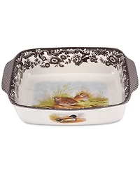 Spode Woodland Bird Rectangular Handled Dish