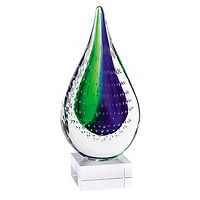 Badash Crystal Teardrop Art Glass Sculpture