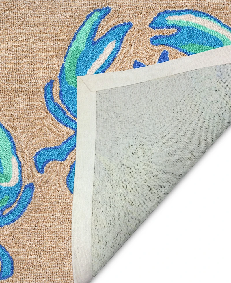 Liora Manne Front Porch Indoor/Outdoor Crabs Natural 2' x 3' Area Rug