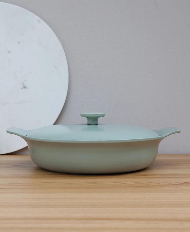 BergHOFF Ron 11" Cast Iron Deep Skillet 3.5Qt. with Lid, Green