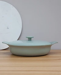 BergHOFF Ron 11" Cast Iron Deep Skillet 3.5Qt. with Lid, Green