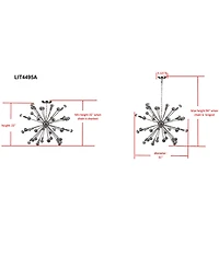 Safavieh Starburst Adjustable Chandelier