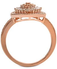 Diamond Heart Cluster Ring (1/2 ct. t.w.) 14k White , Yellow or Rose Gold