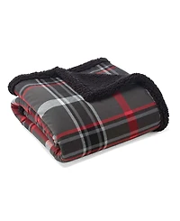 Eddie Bauer Winslow Cotton Yarn Dyed Flannel Reversible Throw, 60" x 50"