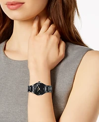 Rado Women's Swiss True Diamond Accent Black High-Tech Ceramic Bracelet Watch 30mm R27059712