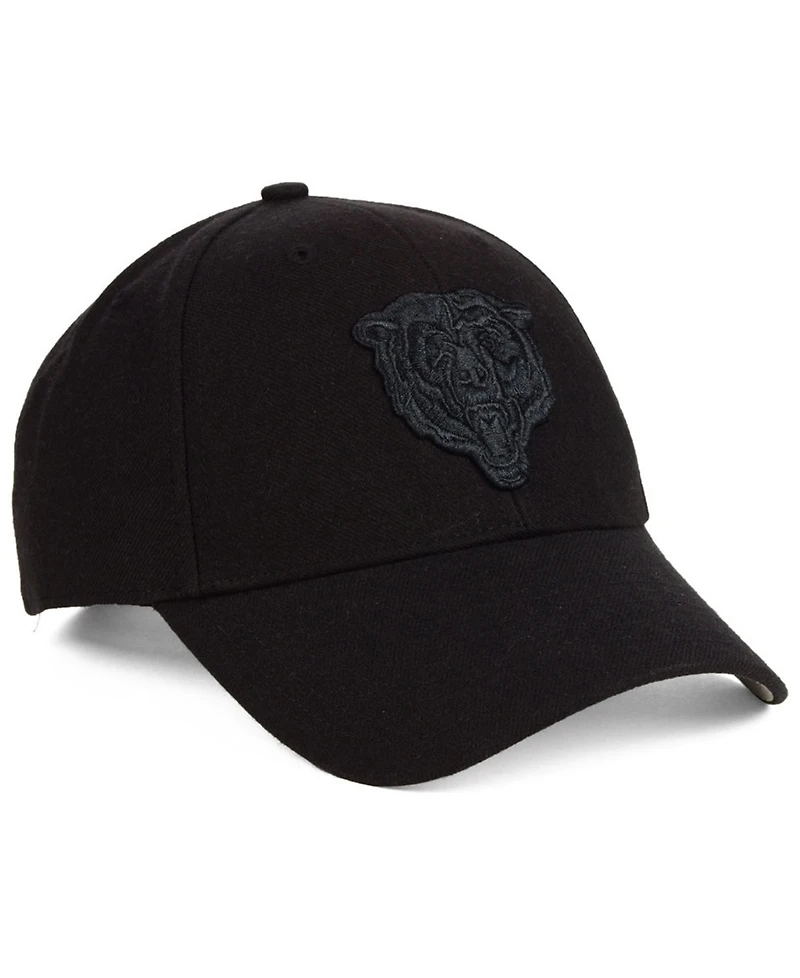'47 Brand Chicago Bears Black & Black Mvp Strapback Cap
