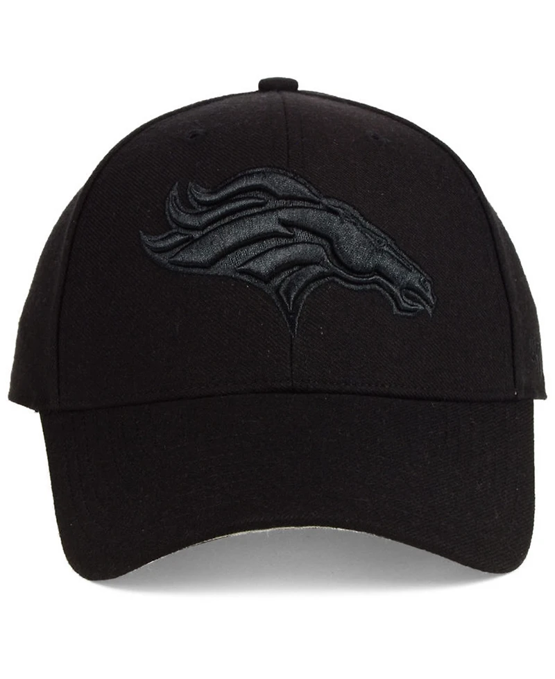 '47 Brand Denver Broncos Black & Black Mvp Strapback Cap