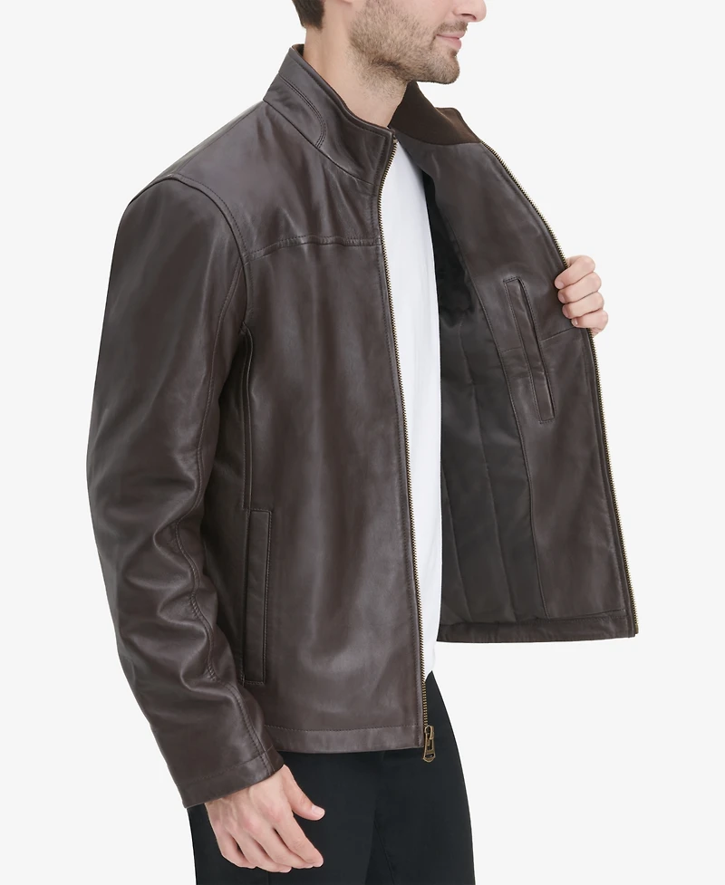 Cole Haan Men's Smooth Leather Jacket, Created for Macy's