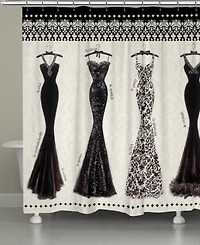 Laural Home Couture Noir Shower Curtain, 71" x 72"