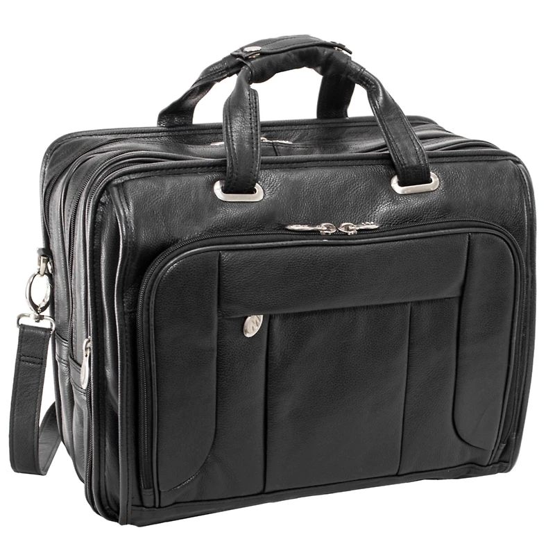 Mcklein West Town 15" Fly-Through Checkpoint-Friendly Patented Detachable -Wheeled Laptop Briefcase