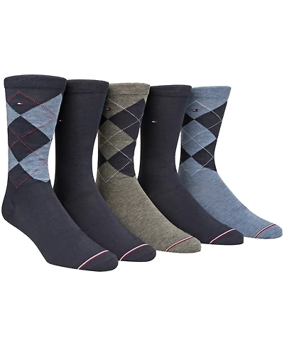 Tommy Hilfiger Men's 5-Pk. Argyle Premium Crew Socks