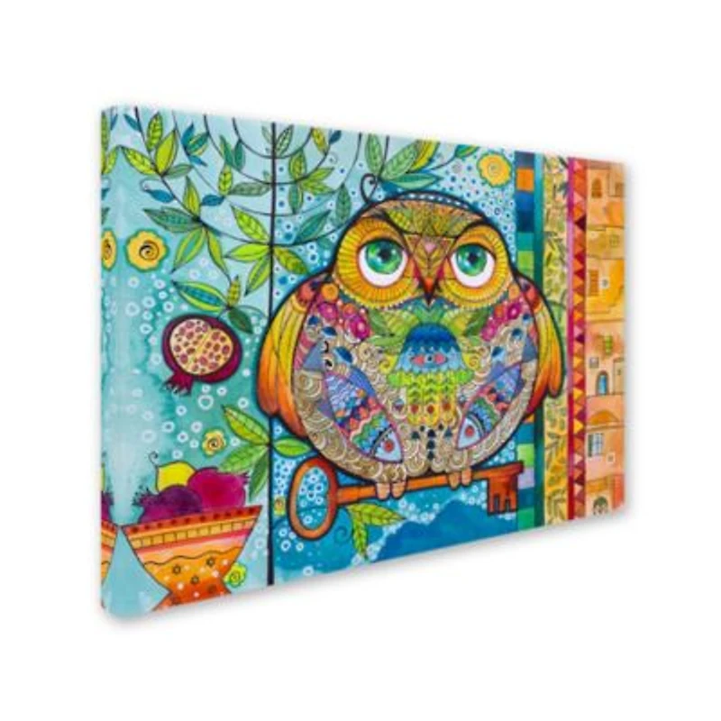 Oxana Ziaka Judaica Folk Owl Canvas Art Collection