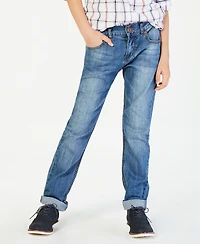 Tommy Hilfiger Big Boys Straight-Fit Stone Blue Jeans