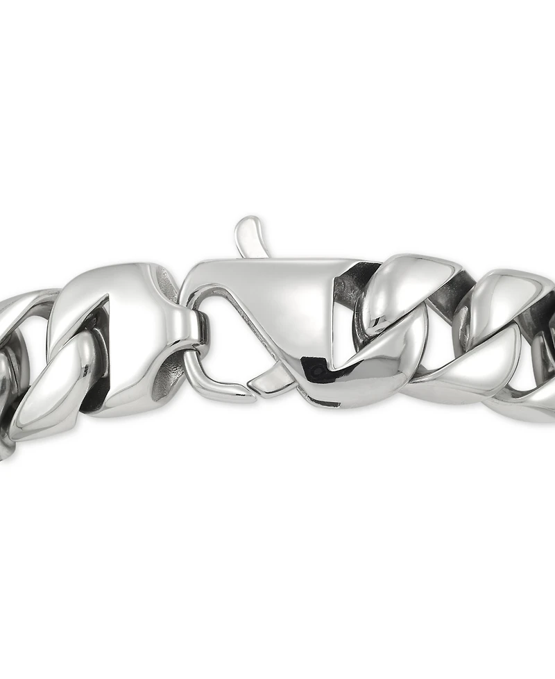 Legacy for Men by Simone I. Smith Large Curb Link Bracelet in Stainless Steel